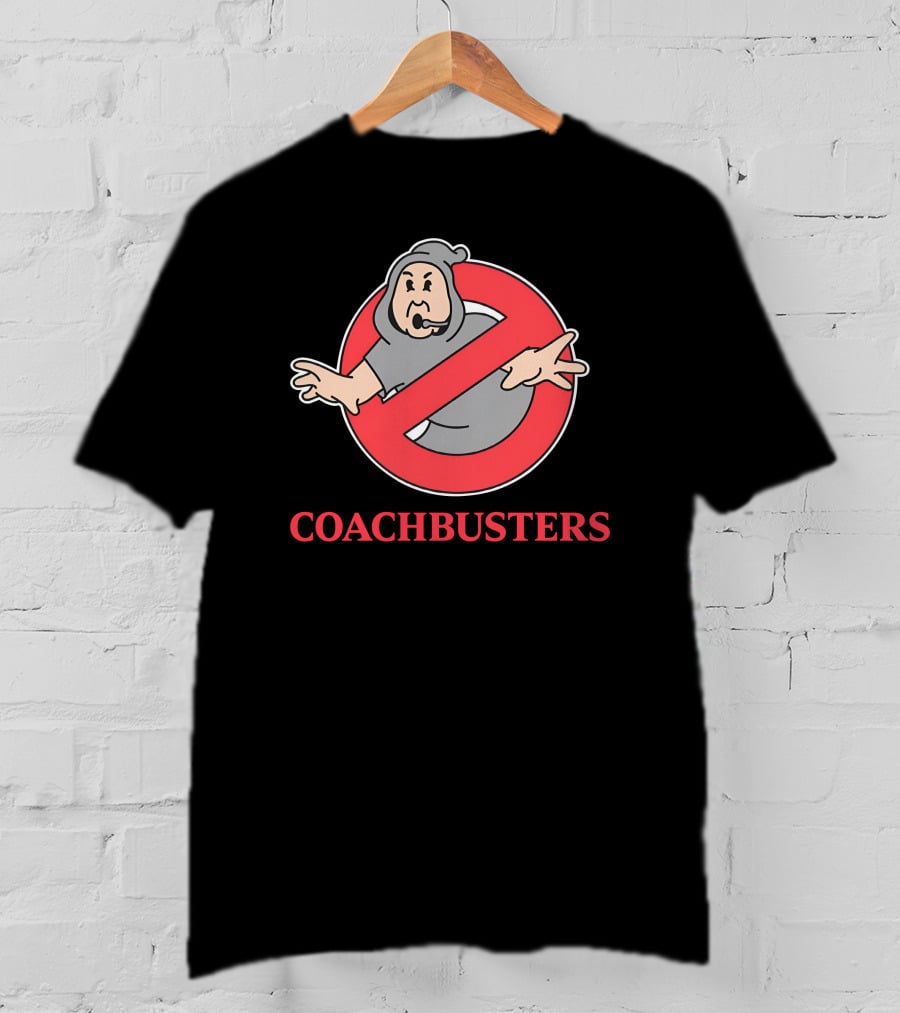 Ghostbusters Coachbusters Logo Parody With Ghost In No T-Shirt