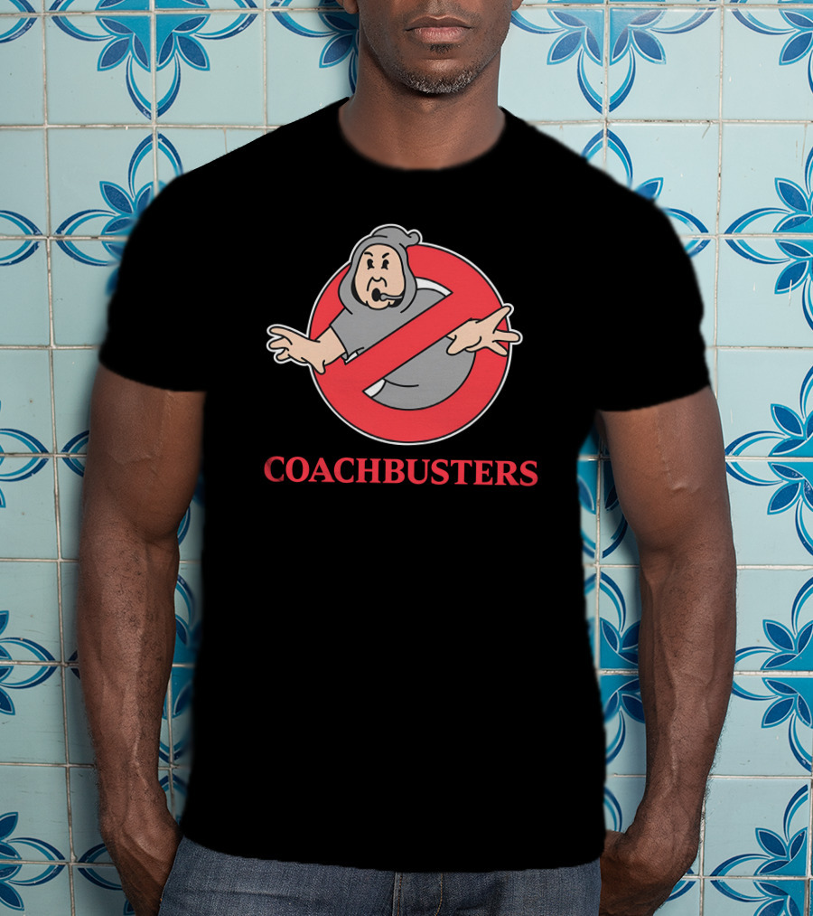 Ghostbusters Coachbusters Logo Parody With Ghost In No T-Shirt