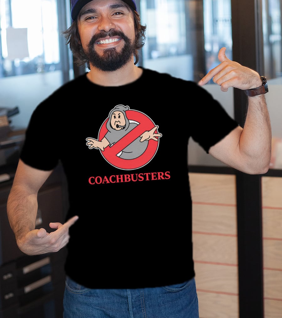 Ghostbusters Coachbusters Logo Parody With Ghost In No T-Shirt