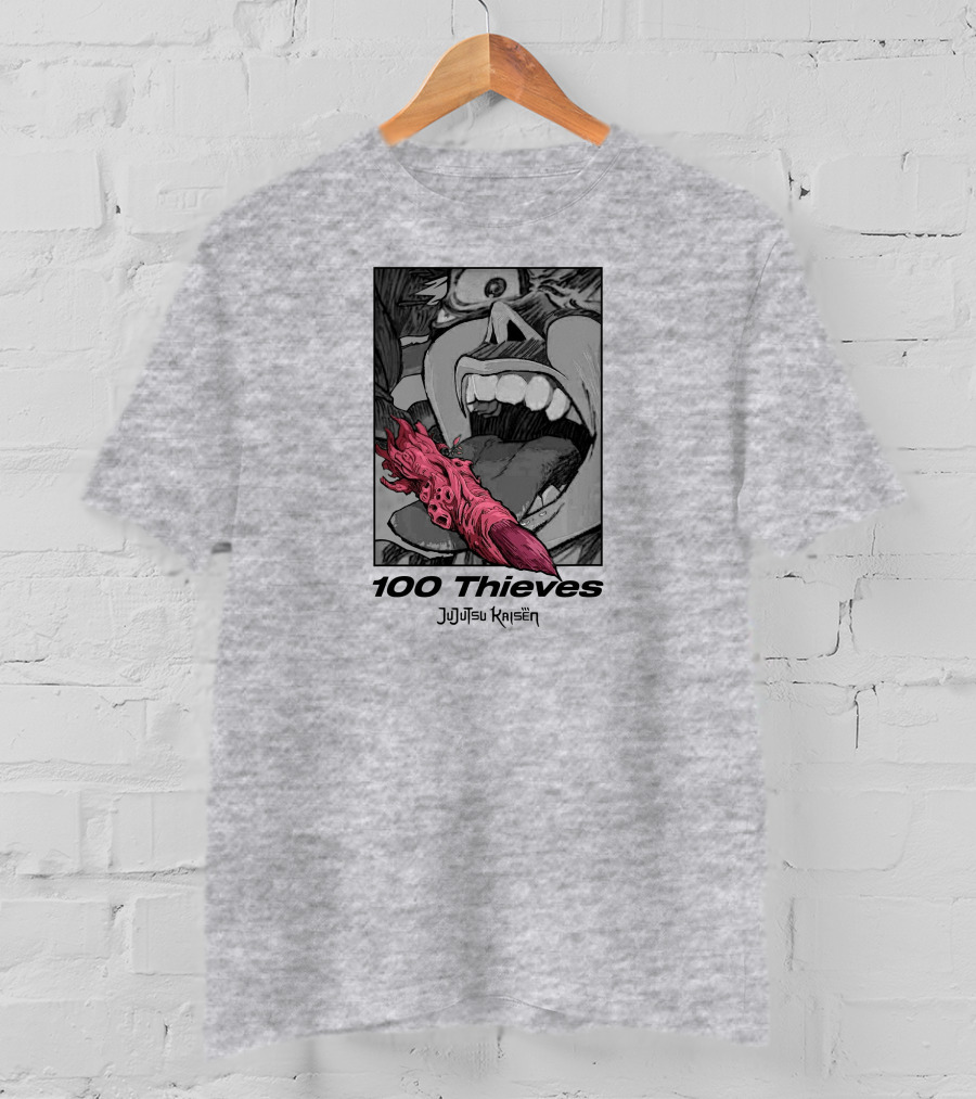 100 Thieves Jujutsu Kaisen Collaboration Manga T-Shirt