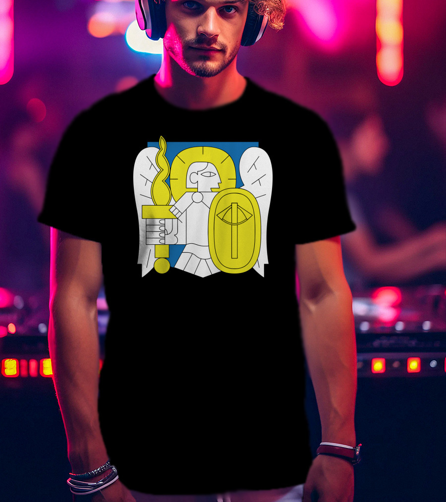Kyiv Archangel With Torch And Shield Iconic T-Shirt