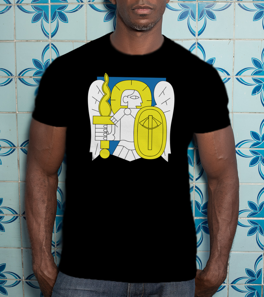 Kyiv Archangel With Torch And Shield Iconic T-Shirt