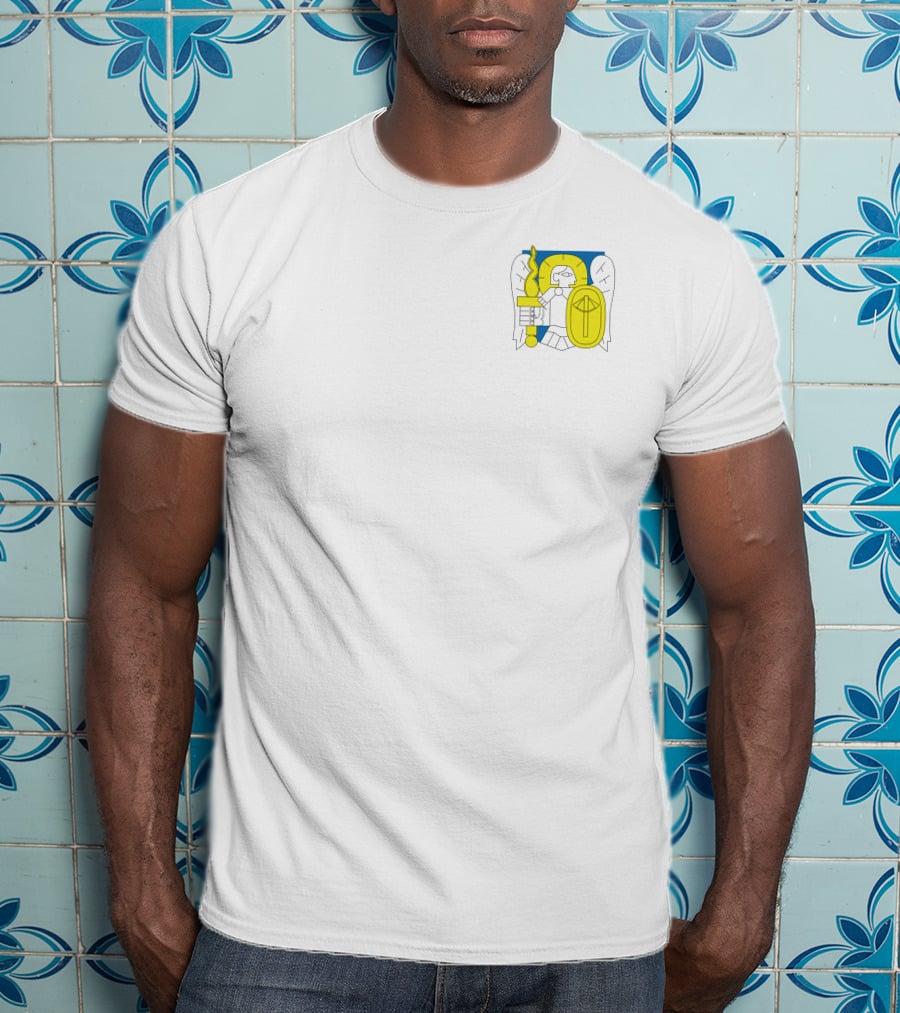 Kyiv Archangel St. Michael Emblem Blue Yellow T-Shirt