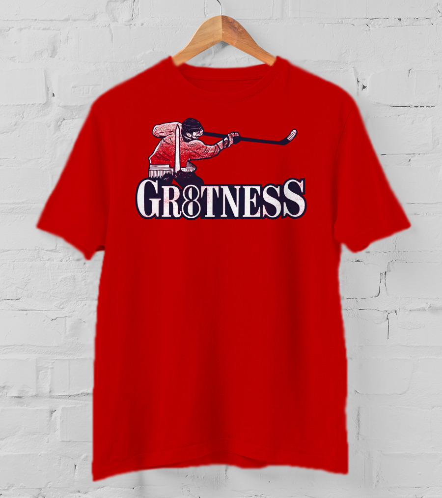 Gr8tness Ice Hockey Player Skating Action T-Shirt