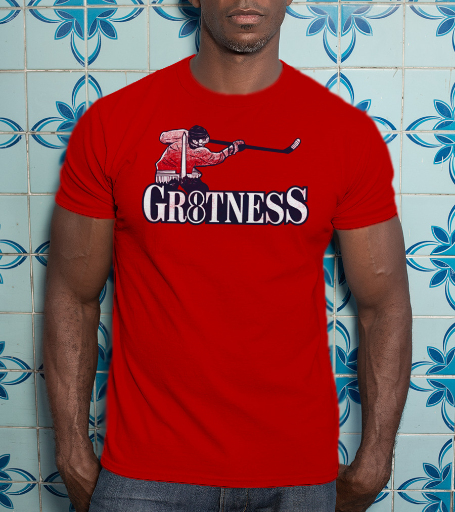 Gr8tness Ice Hockey Player Skating Action T-Shirt