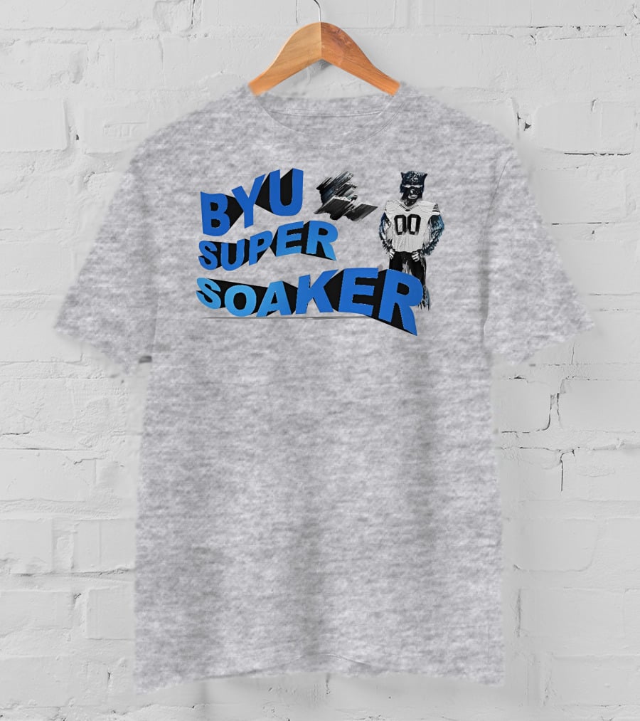 BYU Super Soaker Wildcat Jersey 00 Blue Motion T-Shirt