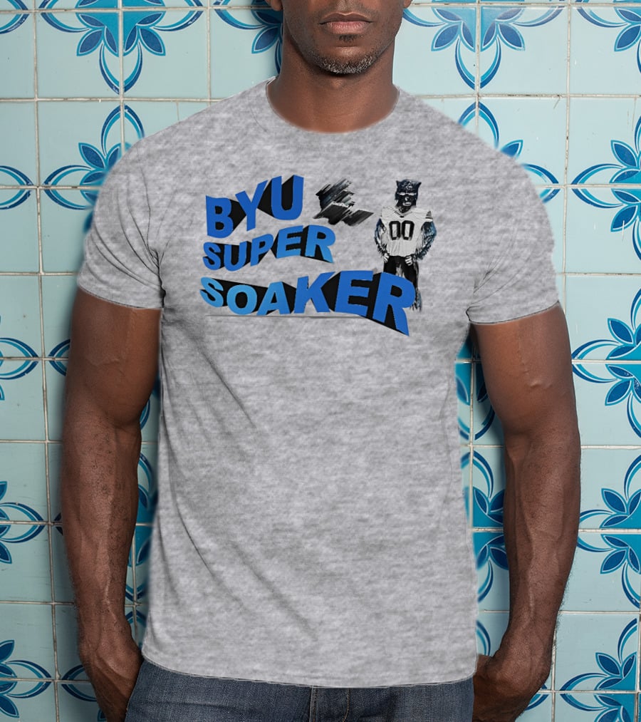 BYU Super Soaker Wildcat Jersey 00 Blue Motion T-Shirt
