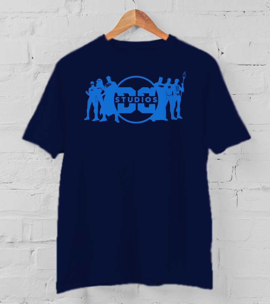 DC Studios Superheroes Silhouettes Logo Iconic Characters T-Shirt