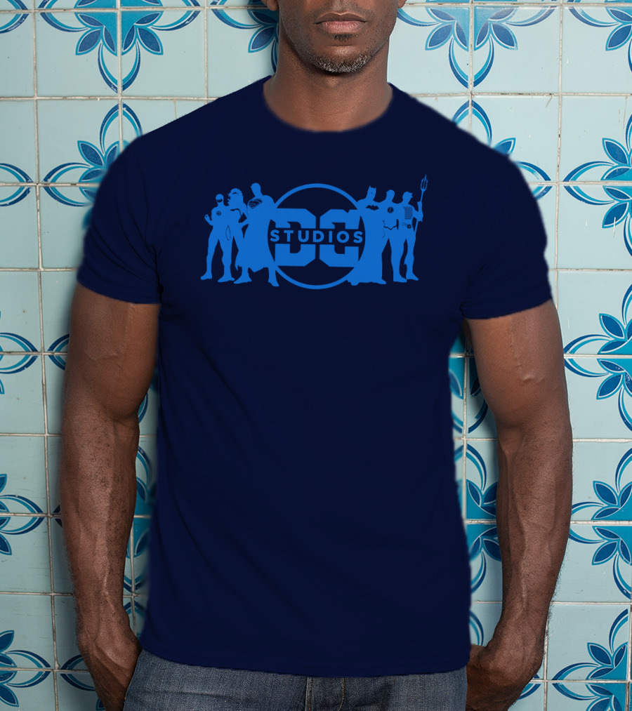 DC Studios Superheroes Silhouettes Logo Iconic Characters T-Shirt