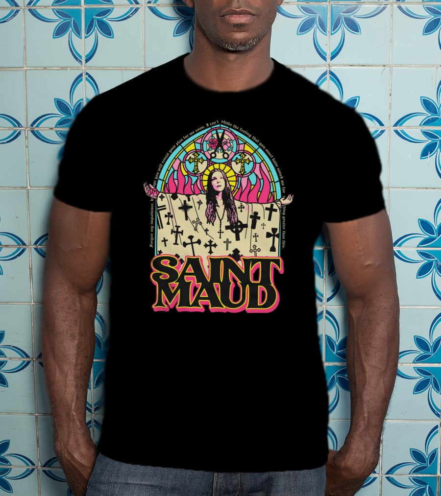Saint Maud Never Waste Your Pain Stained Glass Crosses T-Shirt
