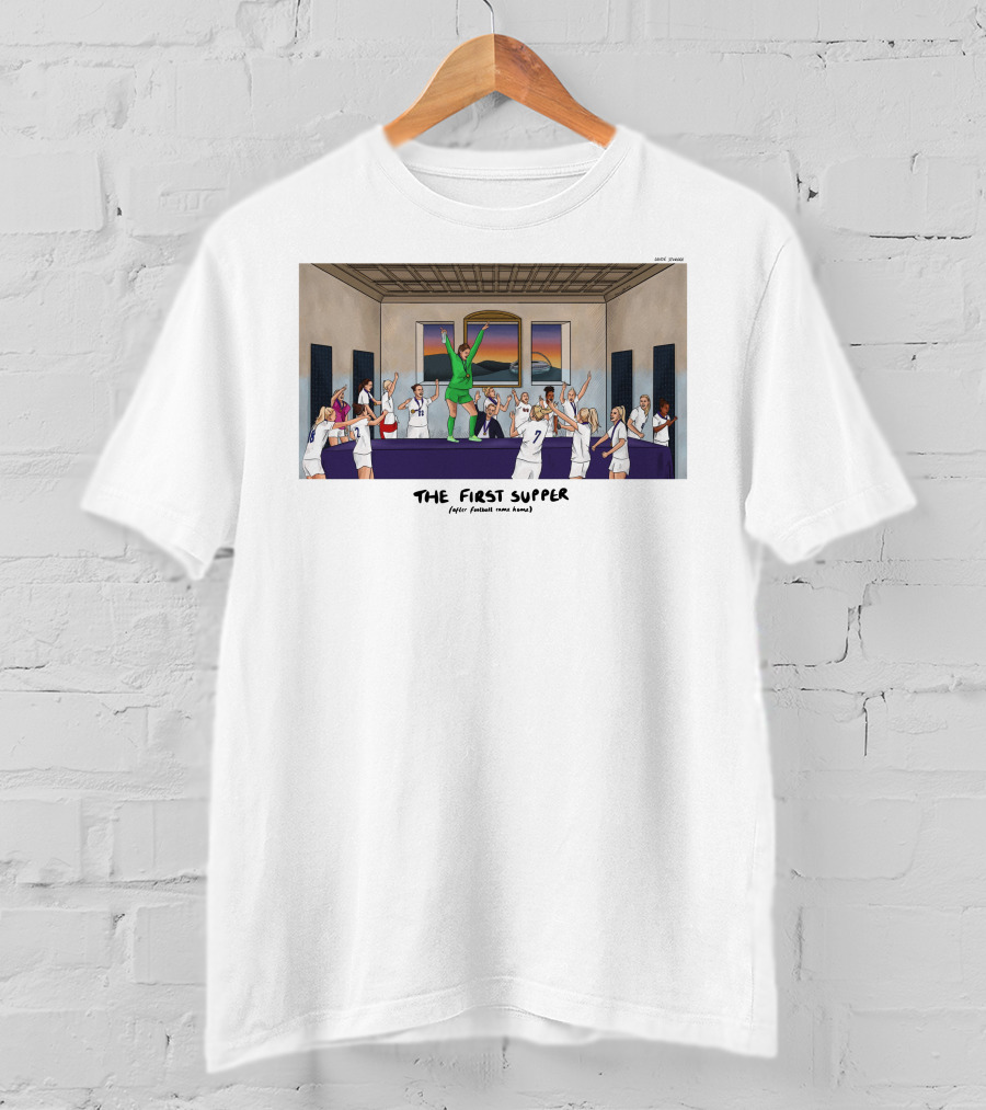 The First Supper After Football Came Home Art By David Squires T-Shirt