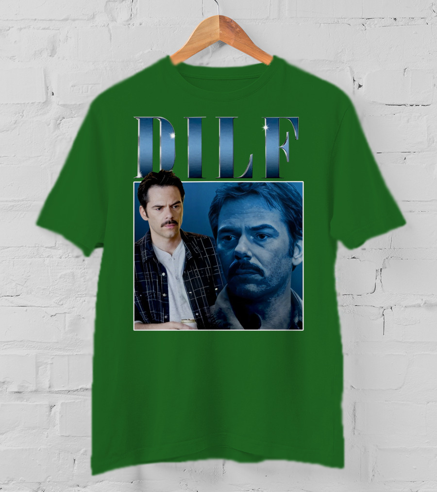 Charlie Swan DILF Mustache Double T-Shirt