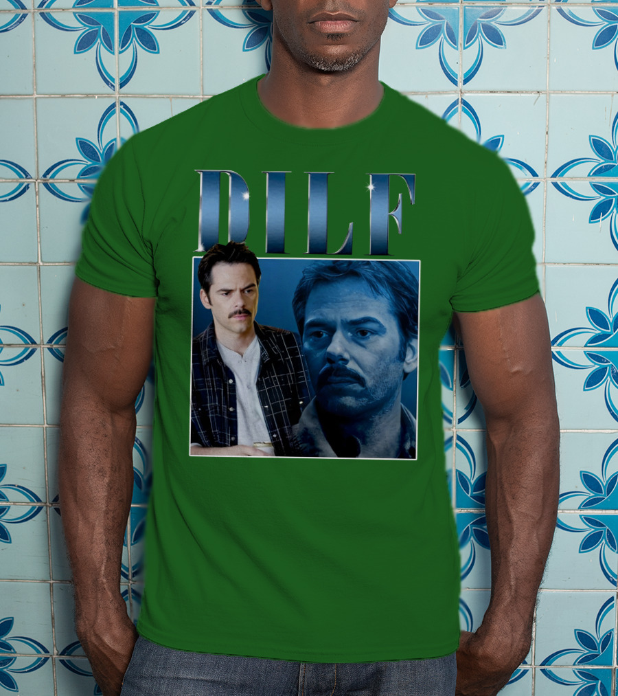 Charlie Swan DILF Mustache Double T-Shirt