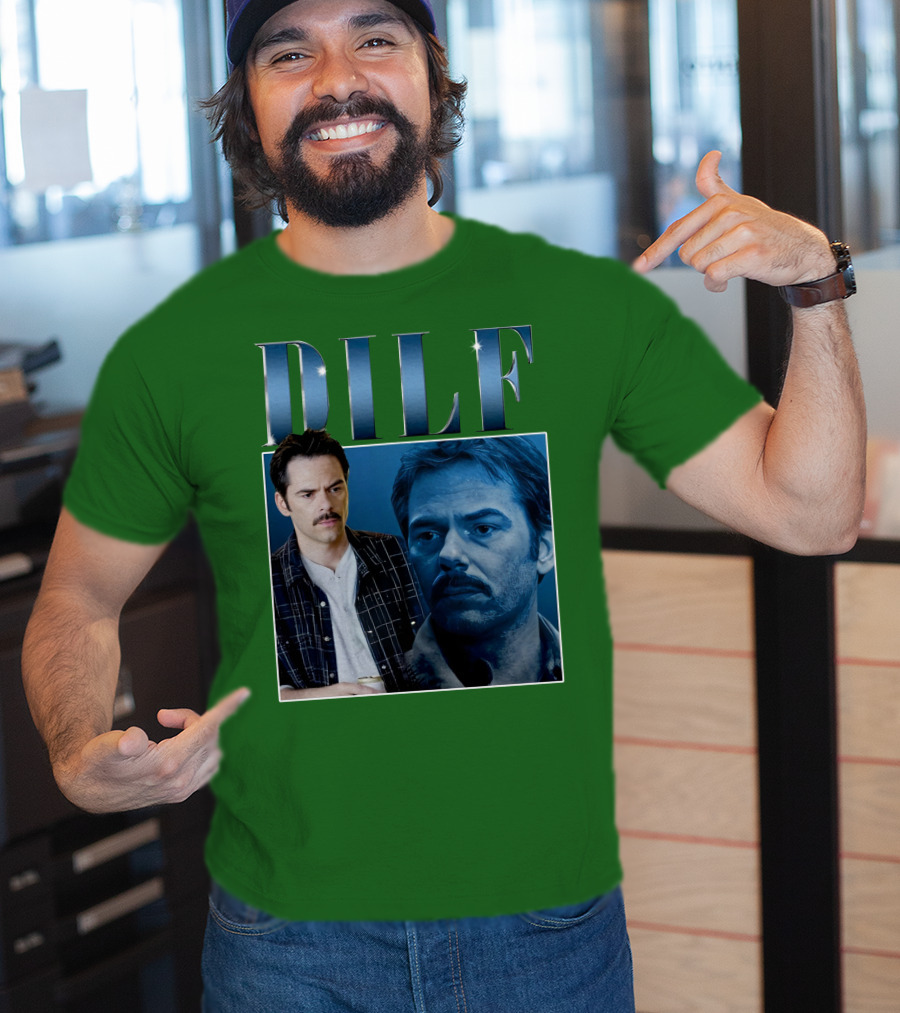 Charlie Swan DILF Mustache Double T-Shirt
