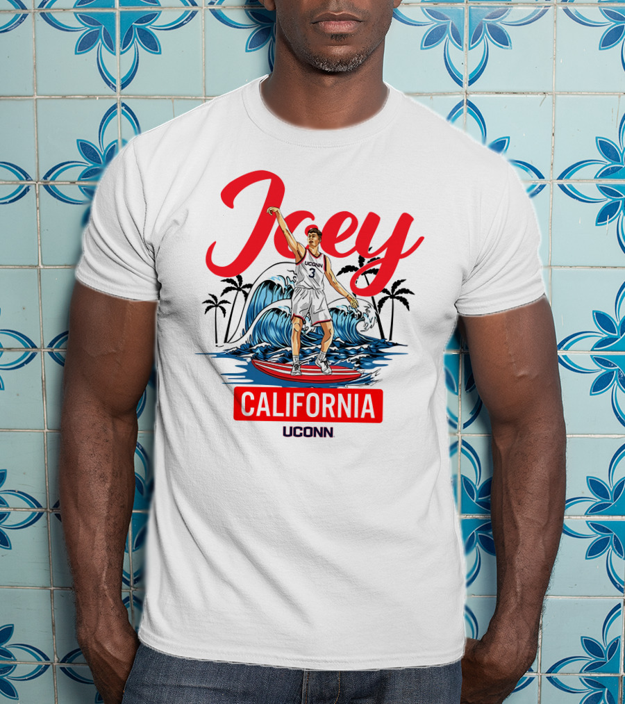 Joey California UConn Surfing Basketball Wave T-Shirt