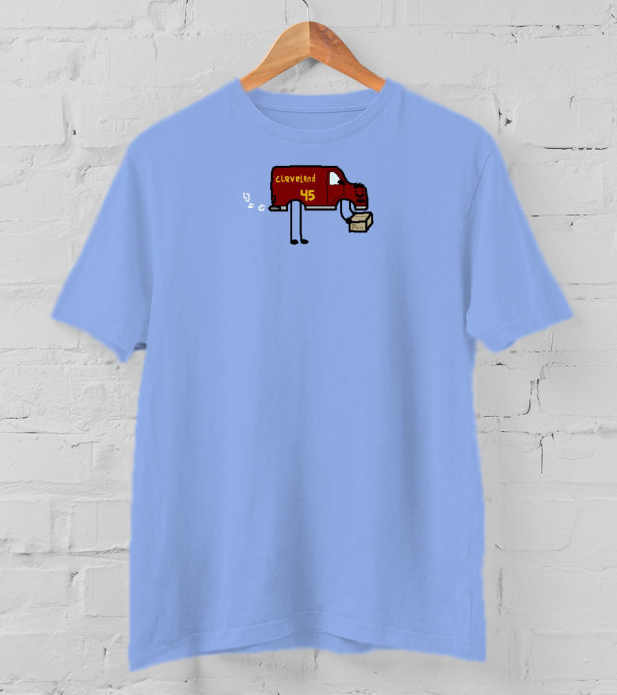 Cleveland 45 Delivery Van Basketball Legend Donovan Mitchell 71 Points T-Shirt