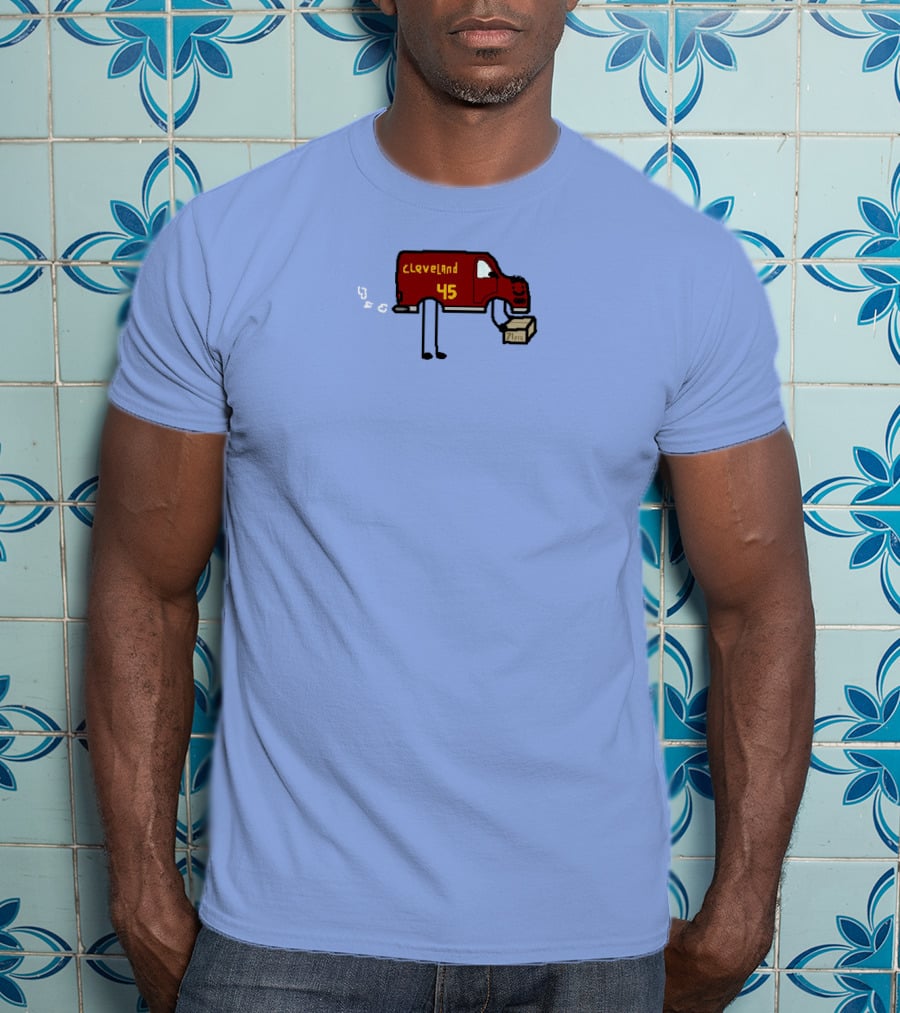 Cleveland 45 Delivery Van Basketball Legend Donovan Mitchell 71 Points T-Shirt