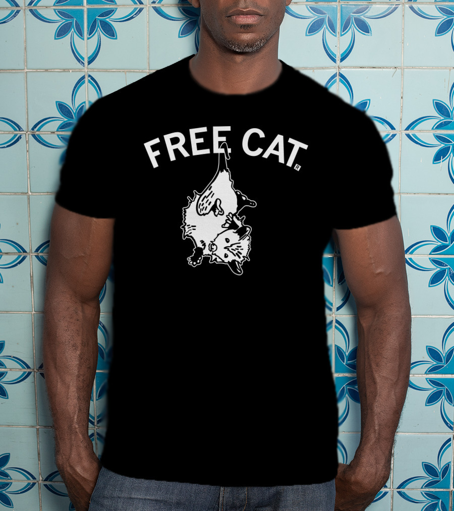 Free Cat Didelphis Virginiana Hanging T-Shirt