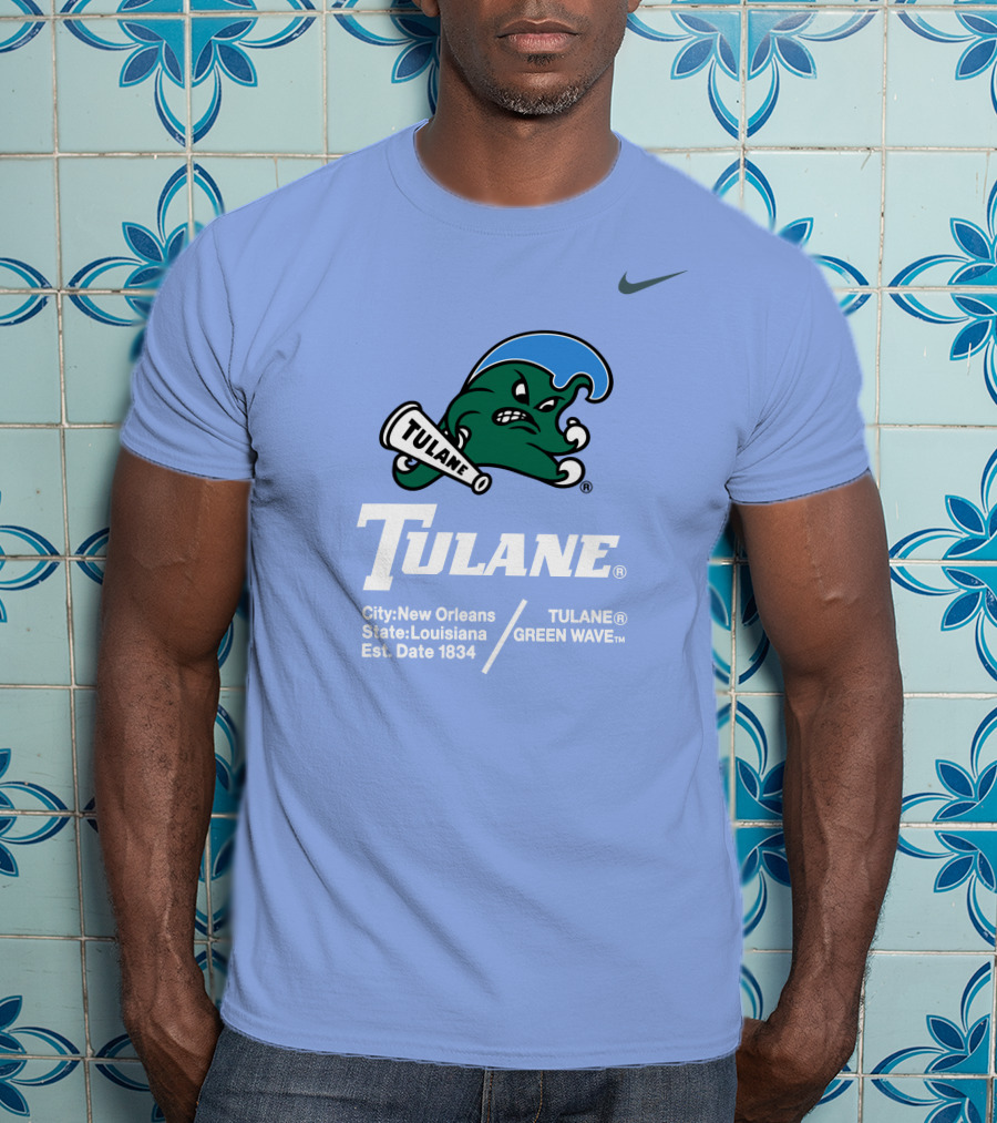 Tulane Green Wave New Orleans Louisiana Est 1834 T-Shirt
