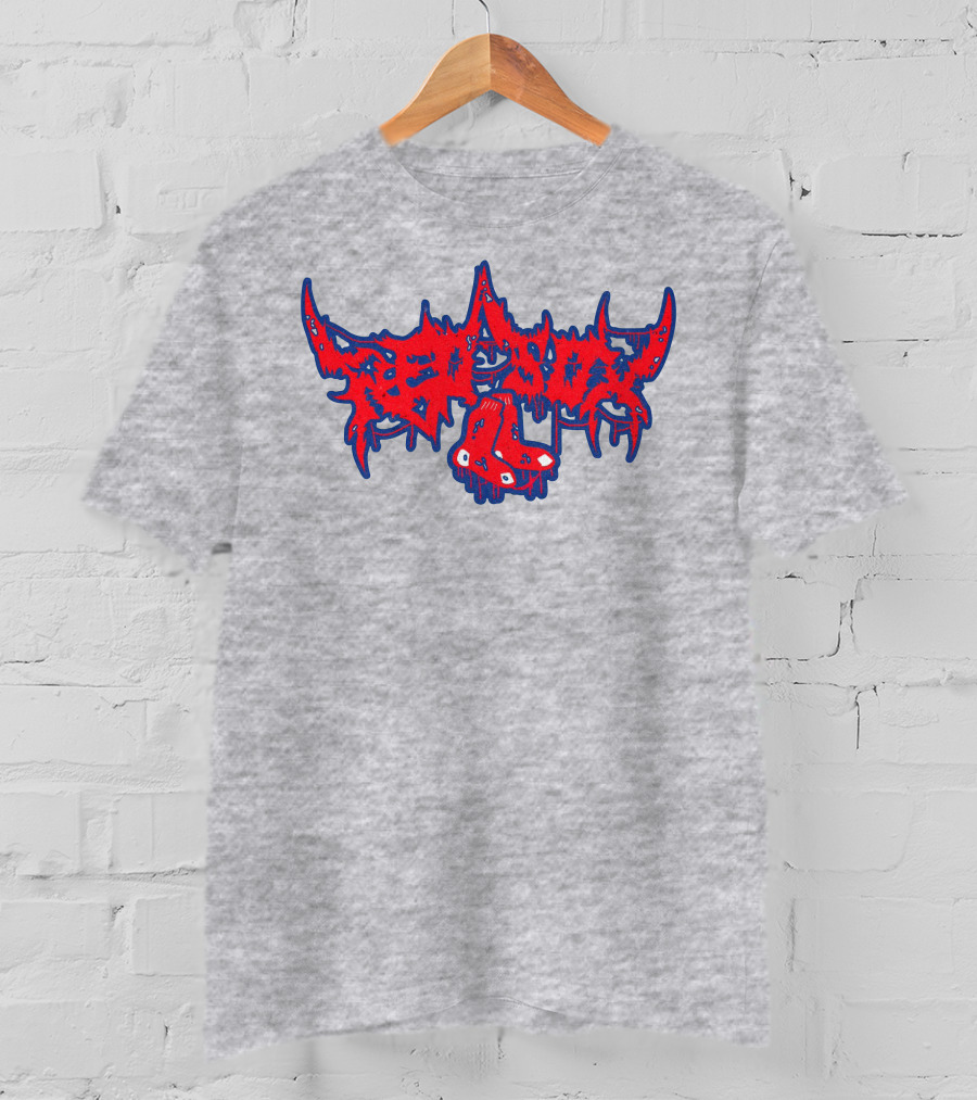Death Metal Style Red Sox Emo T-Shirt