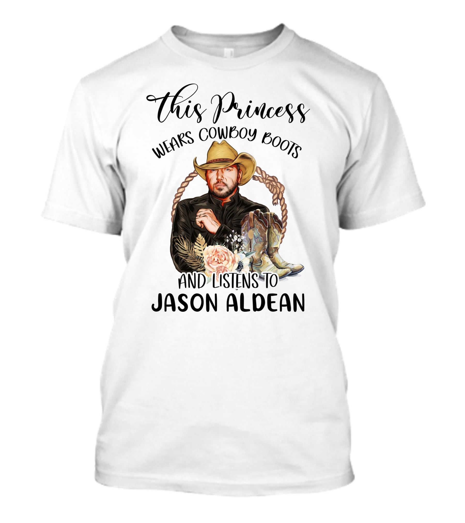 This Princess Wears Cowboy Boots And Listens To Jason Aldean T-Shirt