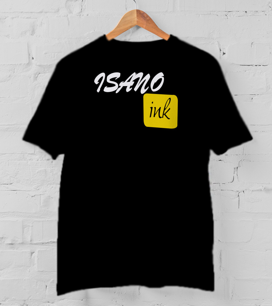 ISANO Ink Bold Minimalist Design Stylish Typography T-Shirt