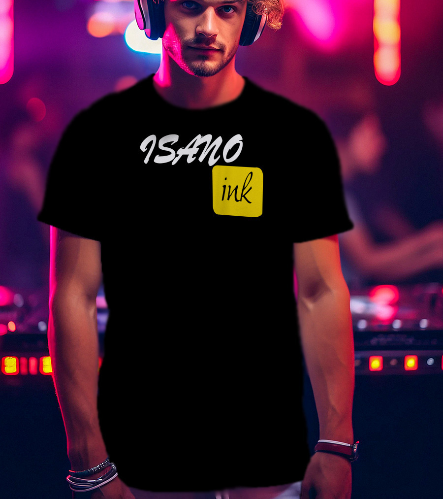 ISANO Ink Bold Minimalist Design Stylish Typography T-Shirt