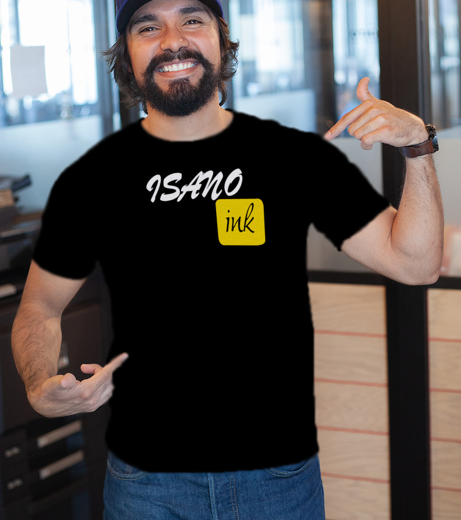 ISANO Ink Bold Minimalist Design Stylish Typography T-Shirt