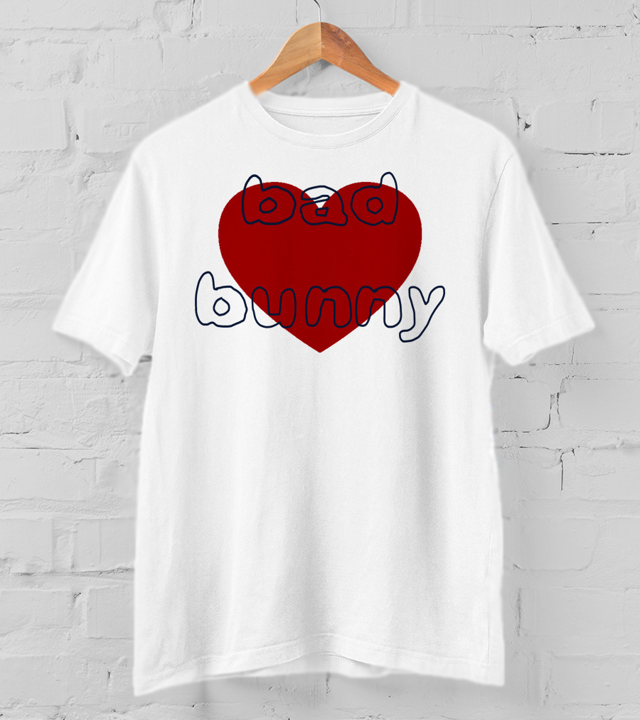 Bad Bunny Red Heart Sanbenito T-Shirt