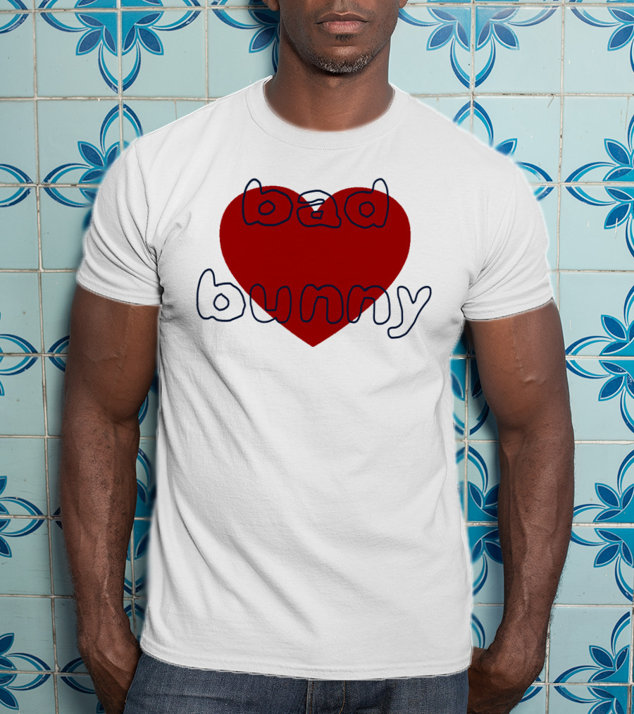 Bad Bunny Red Heart Sanbenito T-Shirt