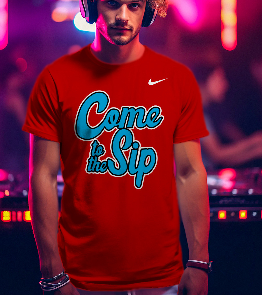 Kelvin Bolden Come To The Sip Red And Blue Script T-Shirt