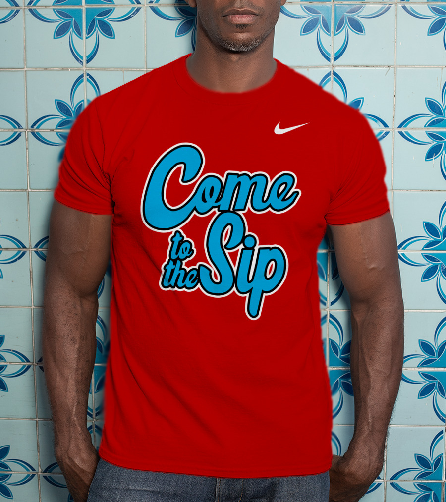 Kelvin Bolden Come To The Sip Red And Blue Script T-Shirt