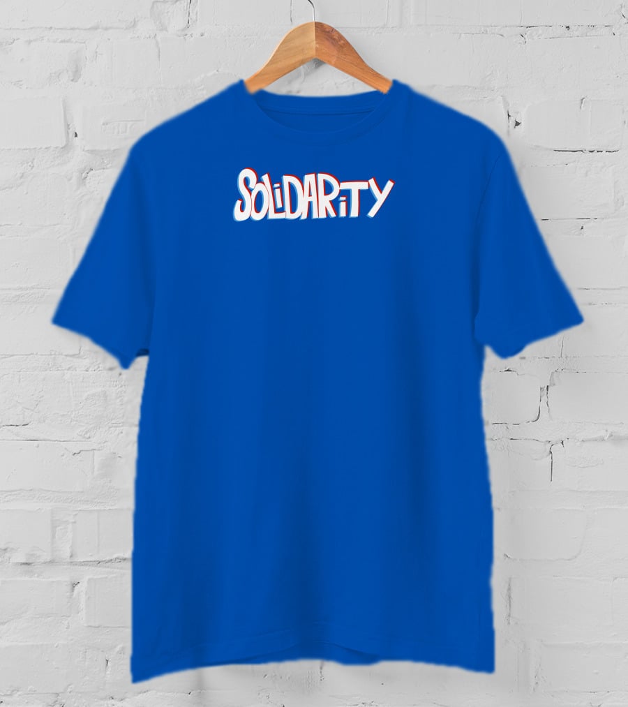 Solidaritycouk Solidarity Dyed Blue Text T-Shirt