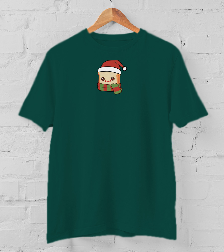 Friendship Bread Shop Christmas Bread Santa Hat And Scarf T-Shirt