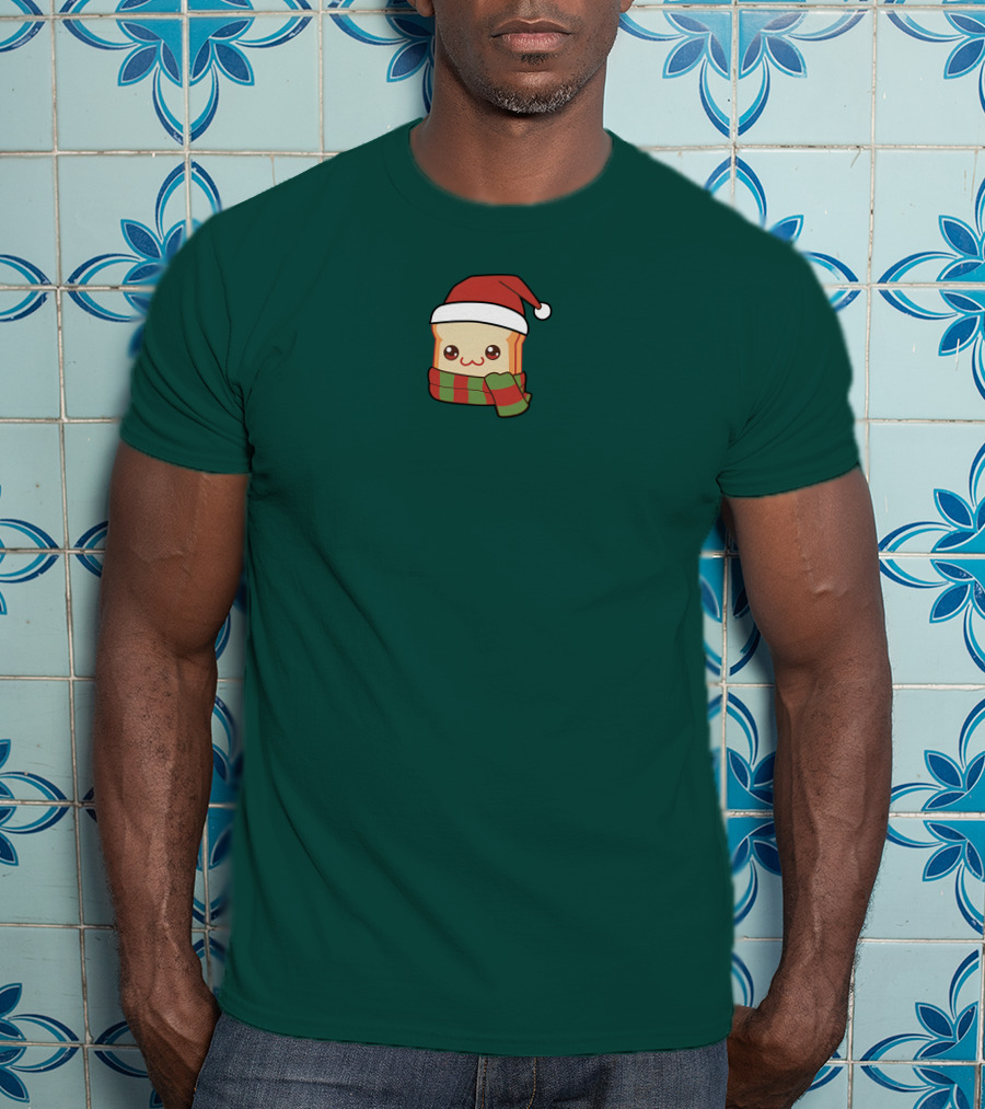 Friendship Bread Shop Christmas Bread Santa Hat And Scarf T-Shirt