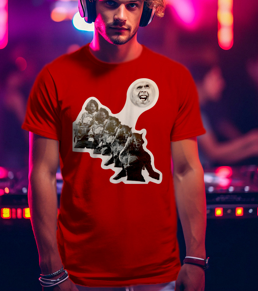 Hilarious Meme Jeffrey Wolf Transformation Full Moon Face Reaction T-Shirt