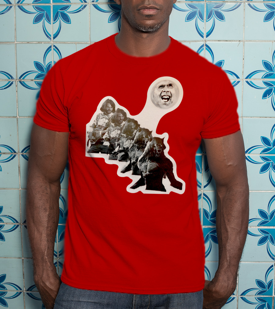 Hilarious Meme Jeffrey Wolf Transformation Full Moon Face Reaction T-Shirt