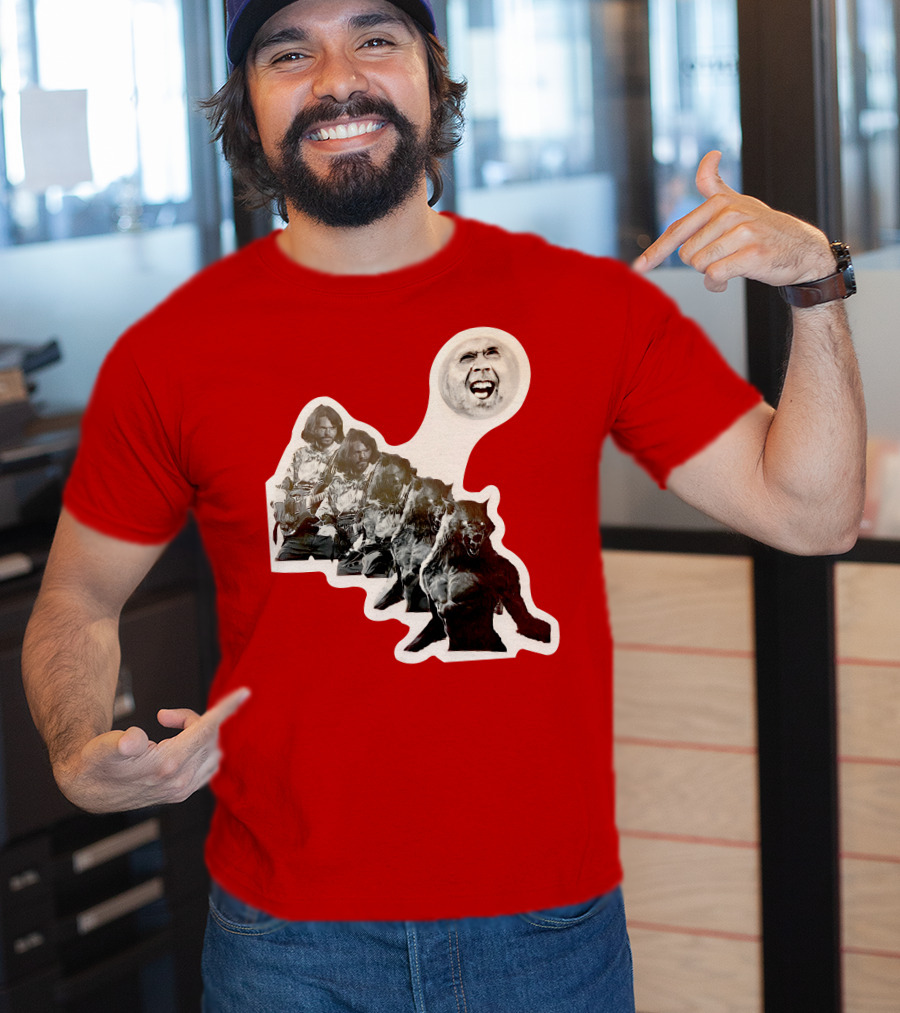 Hilarious Meme Jeffrey Wolf Transformation Full Moon Face Reaction T-Shirt