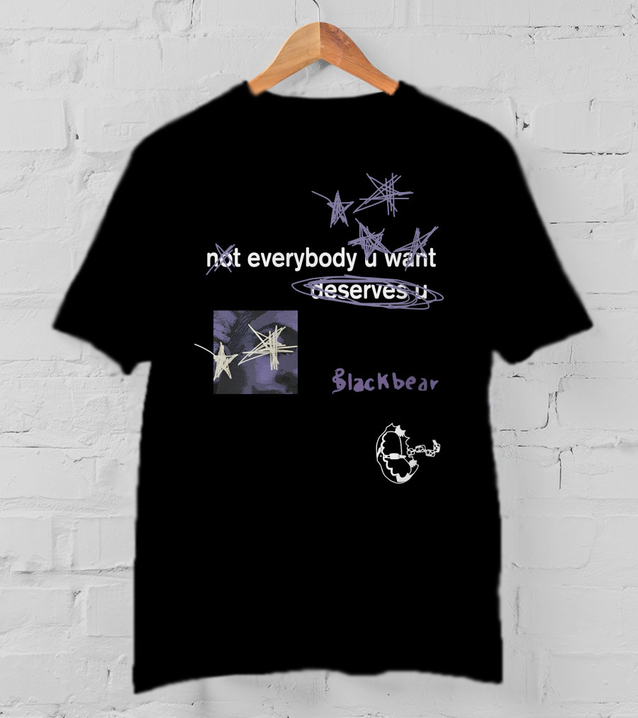 Blackbear Merch Not Everybody U Want Deserves U Purple Stars T-Shirt