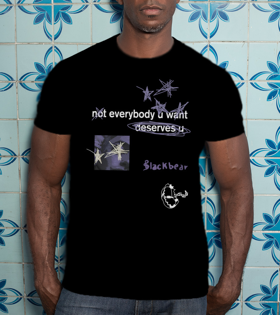 Blackbear Merch Not Everybody U Want Deserves U Purple Stars T-Shirt
