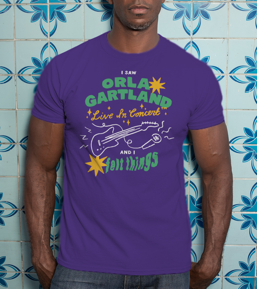 I Saw Orla Gartland Live In Concert And I Felt Things Guitar Microphone Stars T-Shirt