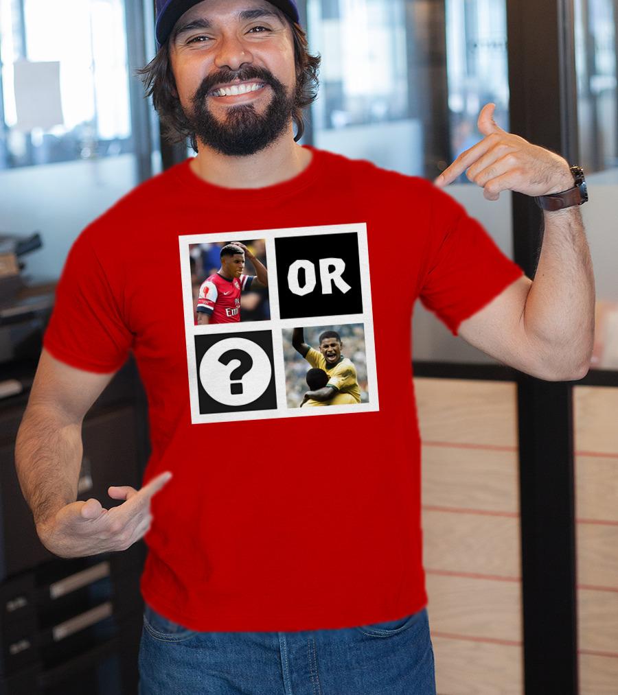 Redmancdesigns Walcott Or Pele Soccer Icons Question Mark Retro Combo T-Shirt