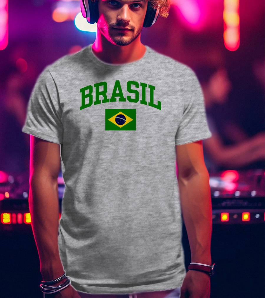 Nowunitedmusic Josh Beauchamp Brasil Flag Wearing T-Shirt