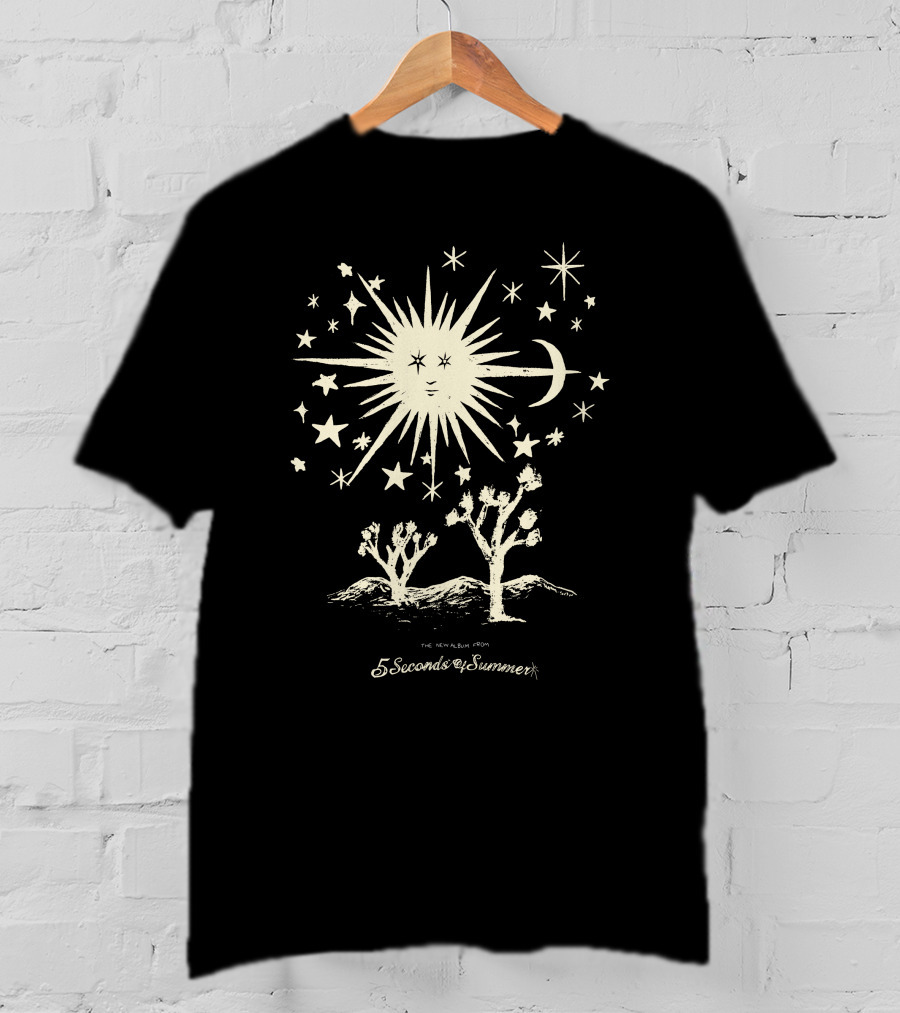 5 Seconds Of Summer The New Album Desert Night Sun And Stars T-Shirt