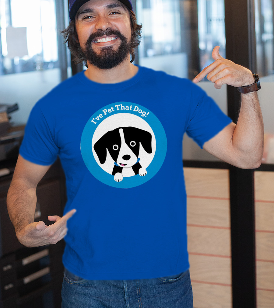 I've Pet That Dog Cute Puppy Circle Weratedogs Merch T-Shirt
