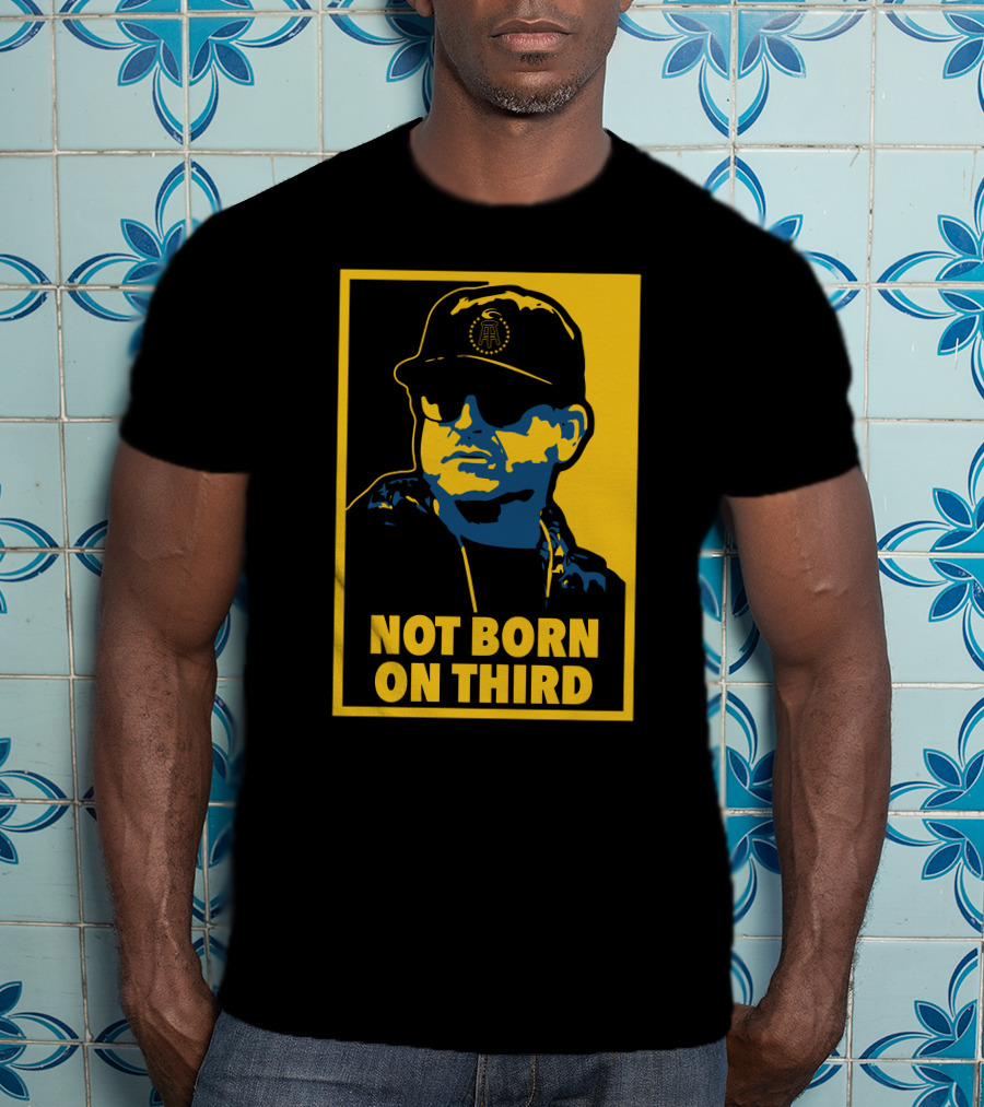 Not Born On Third Baseball Cap Sunglasses T-Shirt