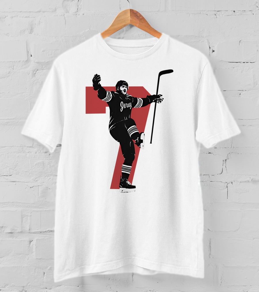 Jersey Number Seven Devils Youth Foundation Dougie Official Hockey Merchandise T-Shirt