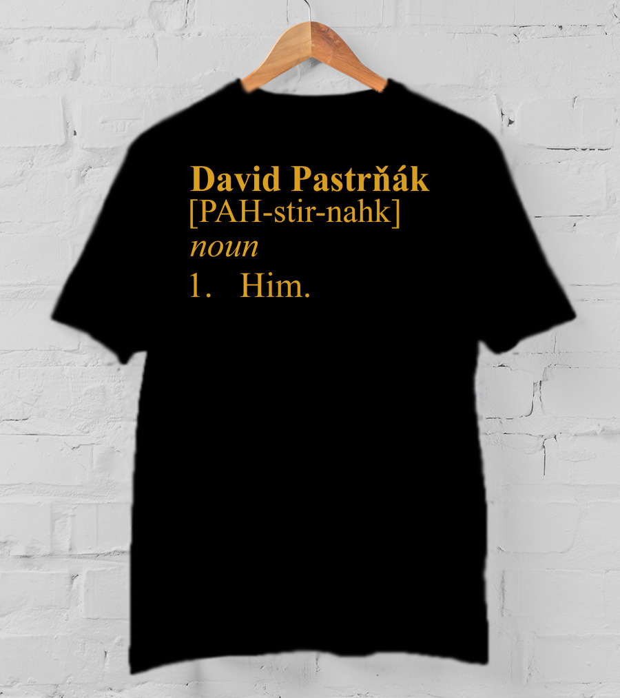 David Pastrnak PAH-stir-nahk Noun Him T-Shirt