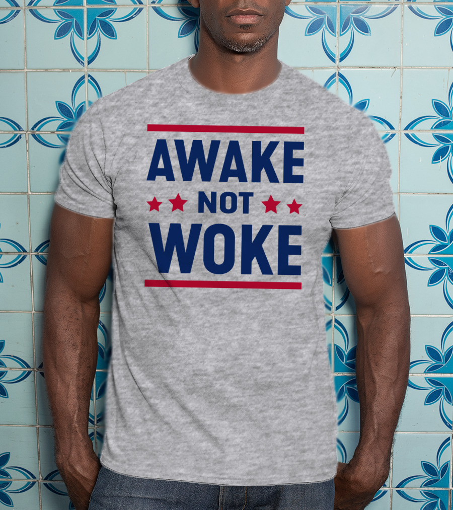 Awake Not Woke Clownworld Merch Stars T-Shirt