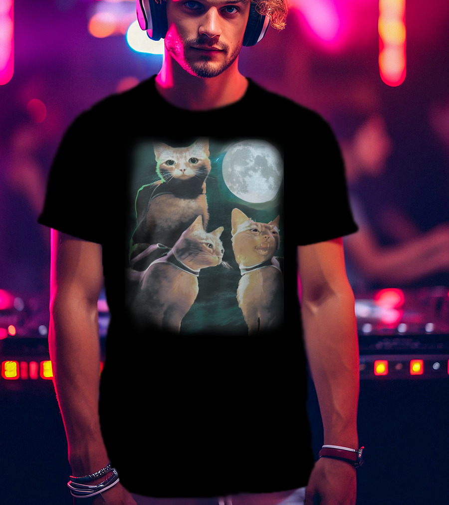 Annapurna Interactive Three Cats Under The Moon T-Shirt